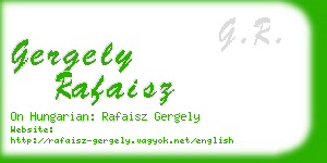 gergely rafaisz business card